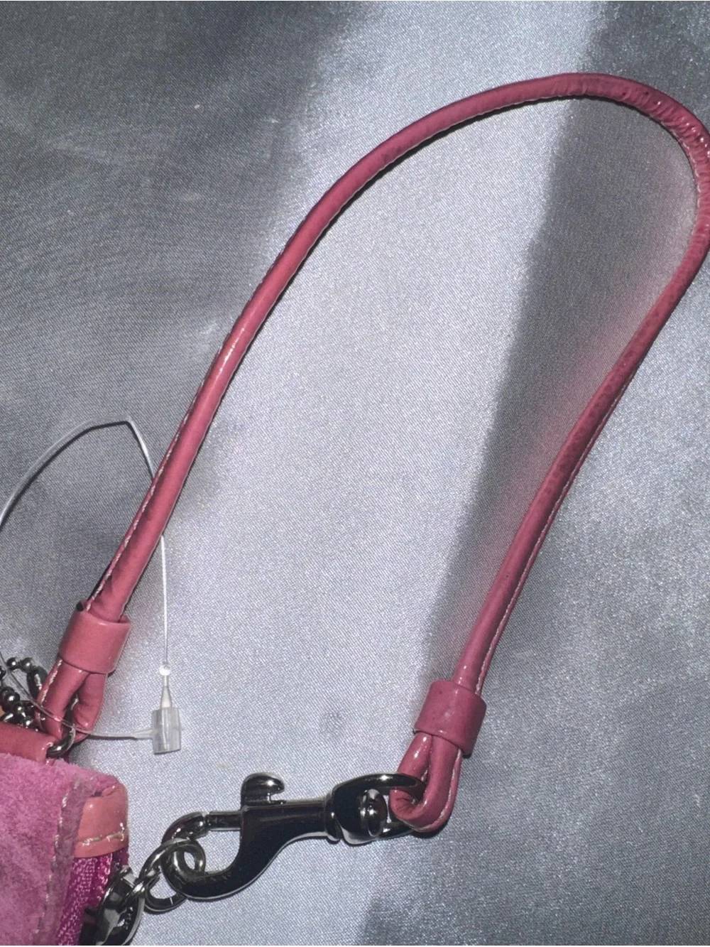 Coach Pink Suede Wristlet Clutch